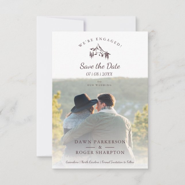 Rustic Mountains Photo Engaged Couple (Framsida)
