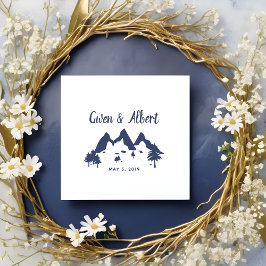 Rustic Mountains Wedding Monogram Stämpel