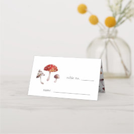 Rustic Mushroom Bordsnummer Place Card Placeringskort