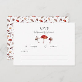 Rustic Mushroom-Bröllop OSA Card