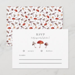 Rustic Mushroom-Bröllop OSA Card Kort