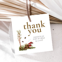 Rustic Mushroom Woodland Baby Shower Gåvor Etiketter