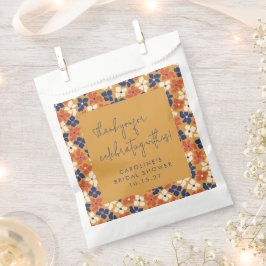 Rustic Mustard Blue Blommigt Möhippa Tack