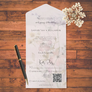 Rustic Muted Wildblommor on  Rosa QR Code
