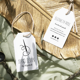 Rustic Nål & Thread Kraft-Märkre Presentetikett
