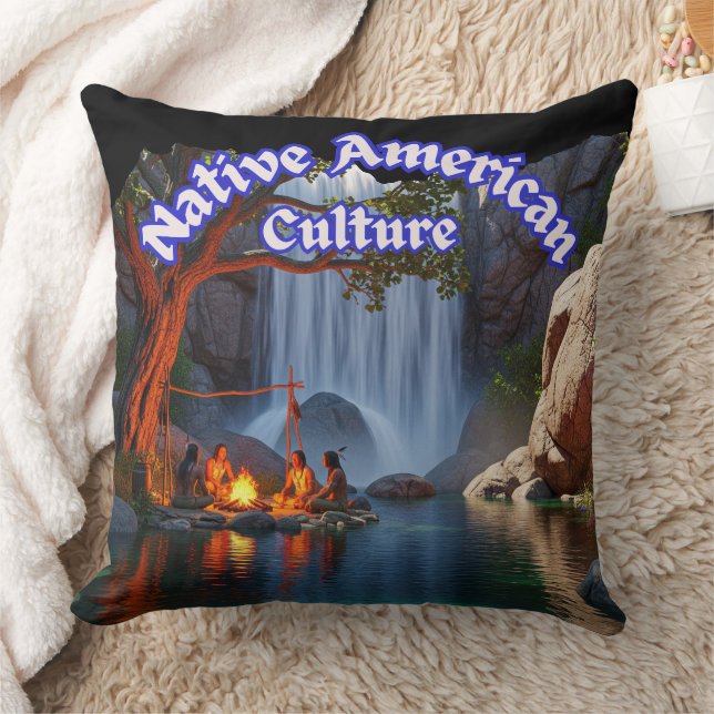   Rustic Native American Culture Kudde (Filt)