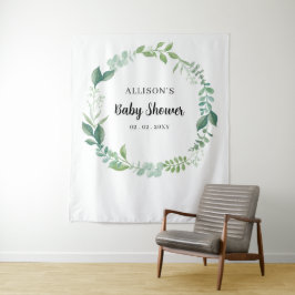 Rustic Natur Greenery Baby Shower BackDrop