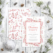 Rustic Natural Red Berry jul Party