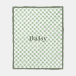 Rustic Natural Sage Gingham Play Fleecefilt