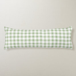Rustic Natural Sage Gingham Play Kroppskudde
