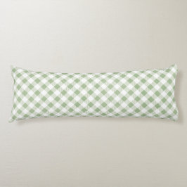 Rustic Natural Sage Gingham Play Kroppskudde