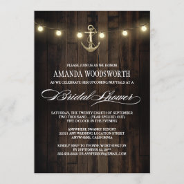 Rustic Nautical Anchor Inbjudningskort för möhippa