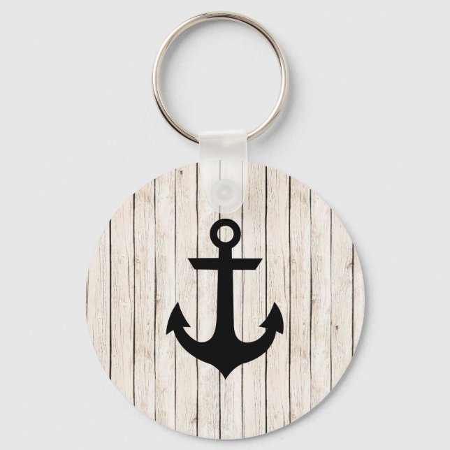 Rustic Nautical Anchor Nyckelring (Framsida)
