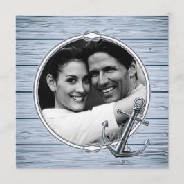 Rustic Nautical Anchor Wood Photo sparar datumet Spara Datumet