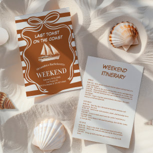 Rustic Nautical Bachelorette Inbjudningar
