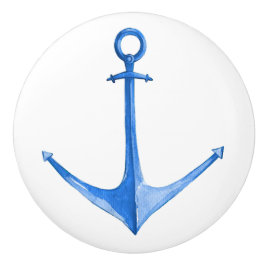 Rustic Nautical Blue Boat Anchor Knopp