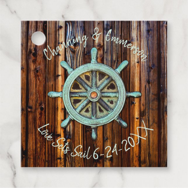 Rustic Nautical Bröllop eller Förlovning Gåvor Etiketter (Framsida)