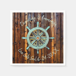 Rustic Nautical Bröllop eller Förlovning Pappersservett
