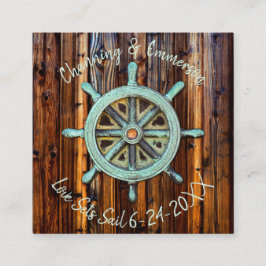 Rustic Nautical Bröllop eller Förlovning Tilläggskort
