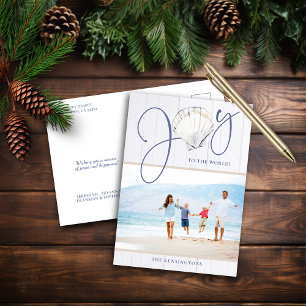 Rustic Nautical Jul Joy Helgdag Photo Helg Vykort