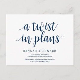 Rustic Navy Blue, a twist in plans, bogserat uppsk Vykort