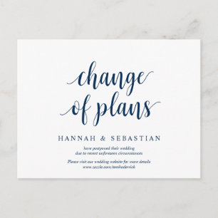 Rustic Navy Blue, ändrad plan, fördröjd Vykort