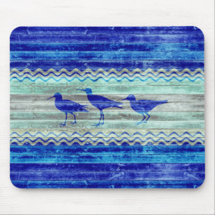 Rustic Navy Blue Coastal Sandpipers Musmatta