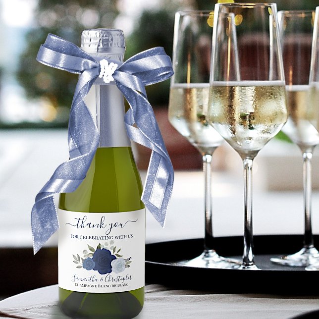 Rustic Navy Blue Ro Bröllop Tack Mini (Skapare uppladdad)