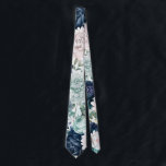 Rustic Navy och Jade Peony Bröllop Groom Slips<br><div class="desc">Jag hoppas att du njuter av dessa blommor i marinblått,  Jade och rosa. Matchande inbjudningar och bröllopsfester finns i den här samlingen.</div>