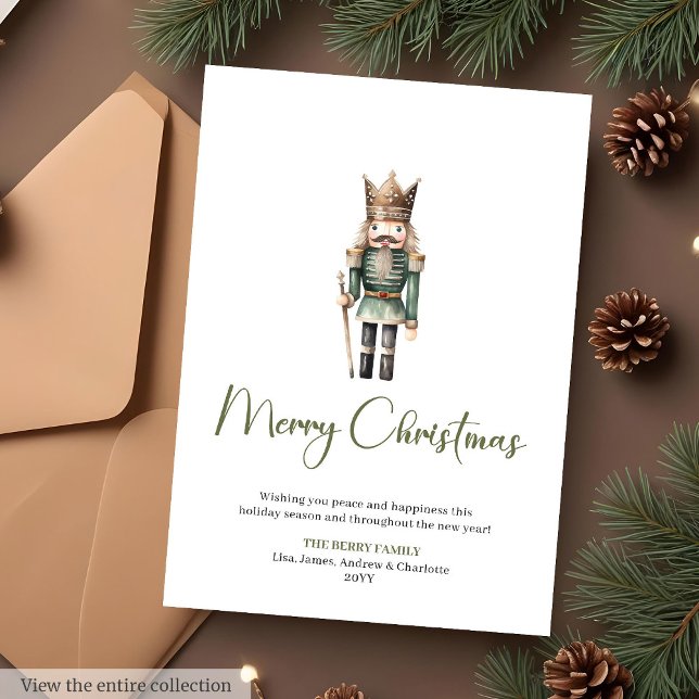 Rustic Neutral Earthy Minimalist Christmas Card Julkort (Rustic Neutral Earthy Minimalist Christmas Card)