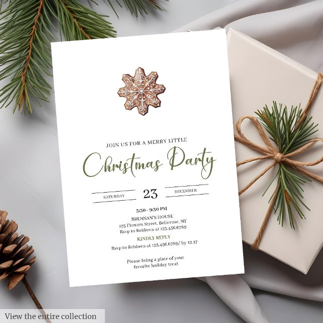 Rustic Neutral Earthy Minimalist Cozy Holiday Xmas Inbjudningar (Rustic Neutral Earthy Minimalist Cozy Holiday Christmas Party)