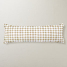 Rustic Neutralt Beige Gingham Play Kroppskudde