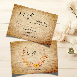 Rustic Neutralt Boho Wildbloms utandningsluftutsee OSA Kort