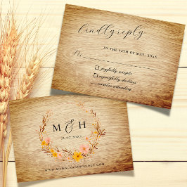 Rustic Neutralt Boho Wildbloms utandningsluftutsee OSA Kort
