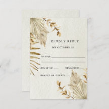 Rustic Neutralt Earthy Boho Pampas Grass Bröllop
