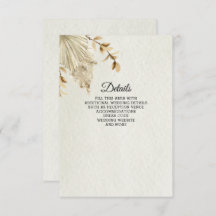 Rustic Neutralt Earthy Boho Pampas Grass Bröllop