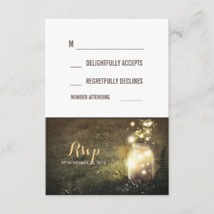 Rustic Night Ljus Fireflies Mason Burk OSA kort