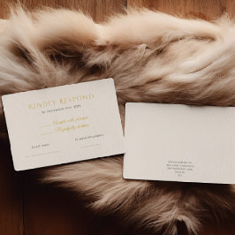 Rustic Noel Christmas RSVP Card | Elegant OSA Kort