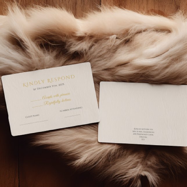 Rustic Noel Christmas RSVP Card | Elegant  OSA Kort (Skapare uppladdad)