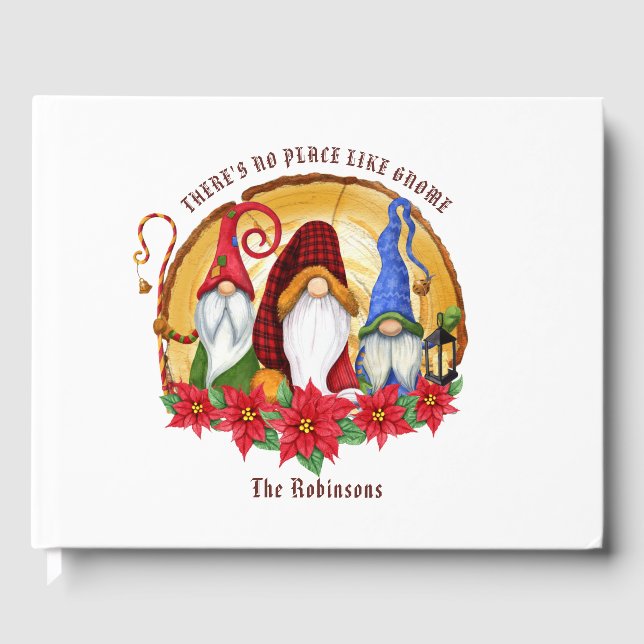 Rustic Nordic Plade Julgnomes Gästböcker (Framsida)