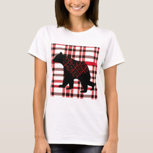Rustic Northwood Black Bear Silhouette på inläggen T Shirt