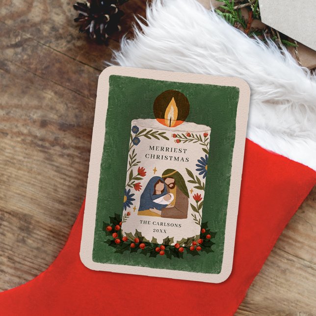 Rustic Ntivity Christian jul Magnet (Skapare uppladdad)