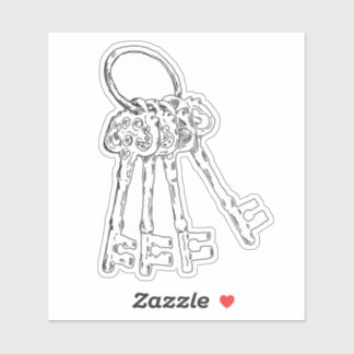 Rustic Nycklar Klistermärken