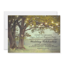 Rustic Oak Träd Romantic Bröllop