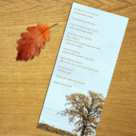 Rustic Oak Tree Autumn Wedding Meny