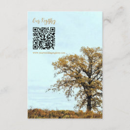 Rustic Oak Tree Autumn Wedding Registry Tilläggskort