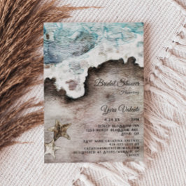 Rustic Ocean | Möhippa för mål för persikor Inbjudningar