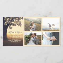 Rustic och Dream Träd Bröllop Tack Kort