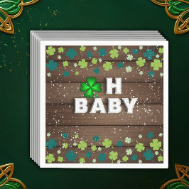 Rustic Oh Baby St. Patrick Day Baby Shower Pappersservett