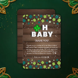 Rustic Oh Baby St. Patrick Day Baby Shower Tack Kort